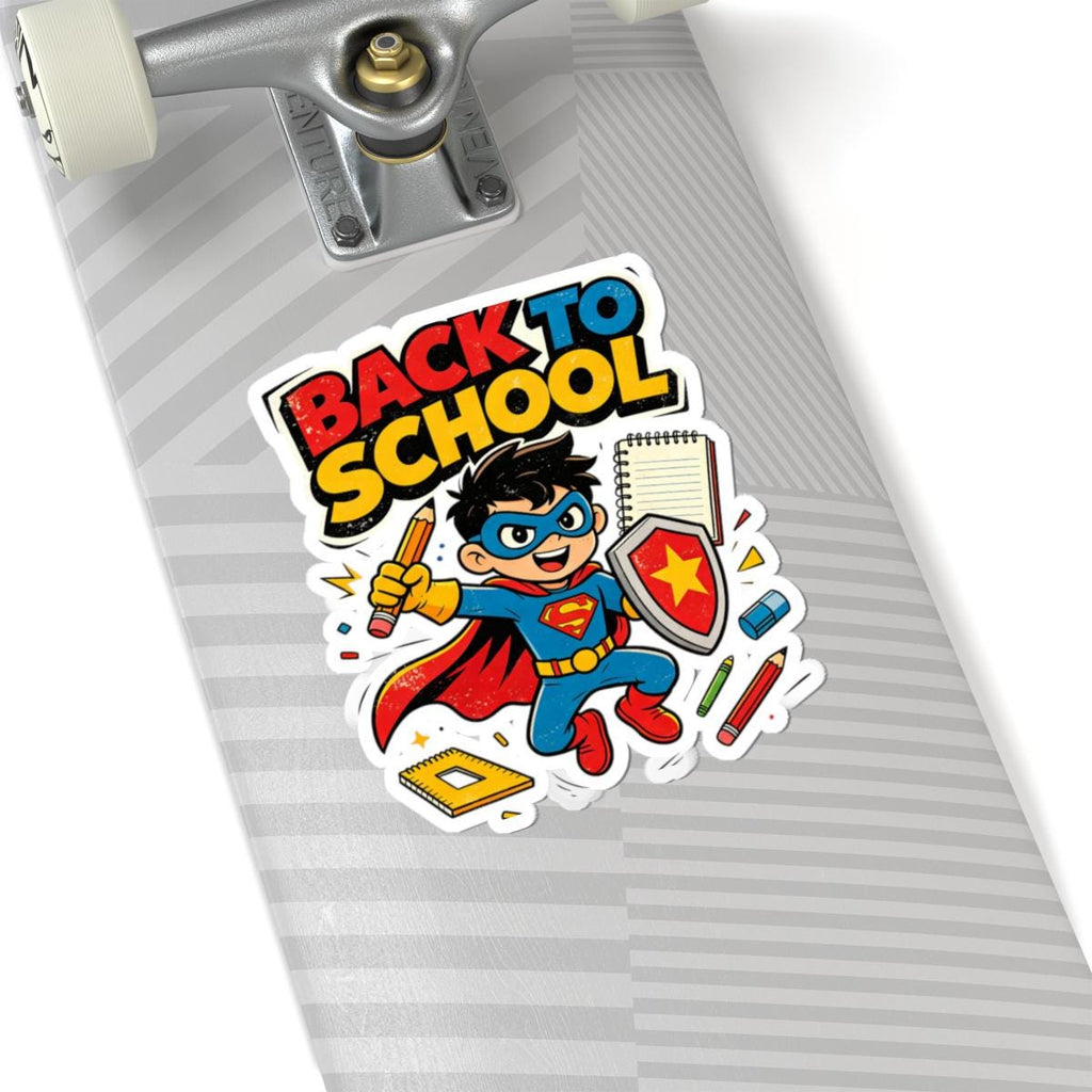 Back To School Superhero Kids Sticker