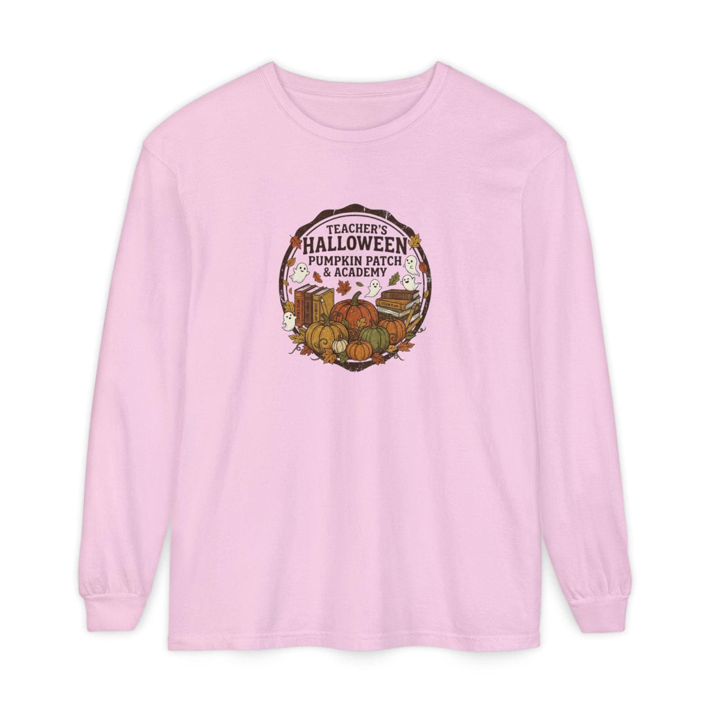 Teachers Halloween Pumpkin Patch Academy Long Sleeve Shirt | Autumn Teacher Tee