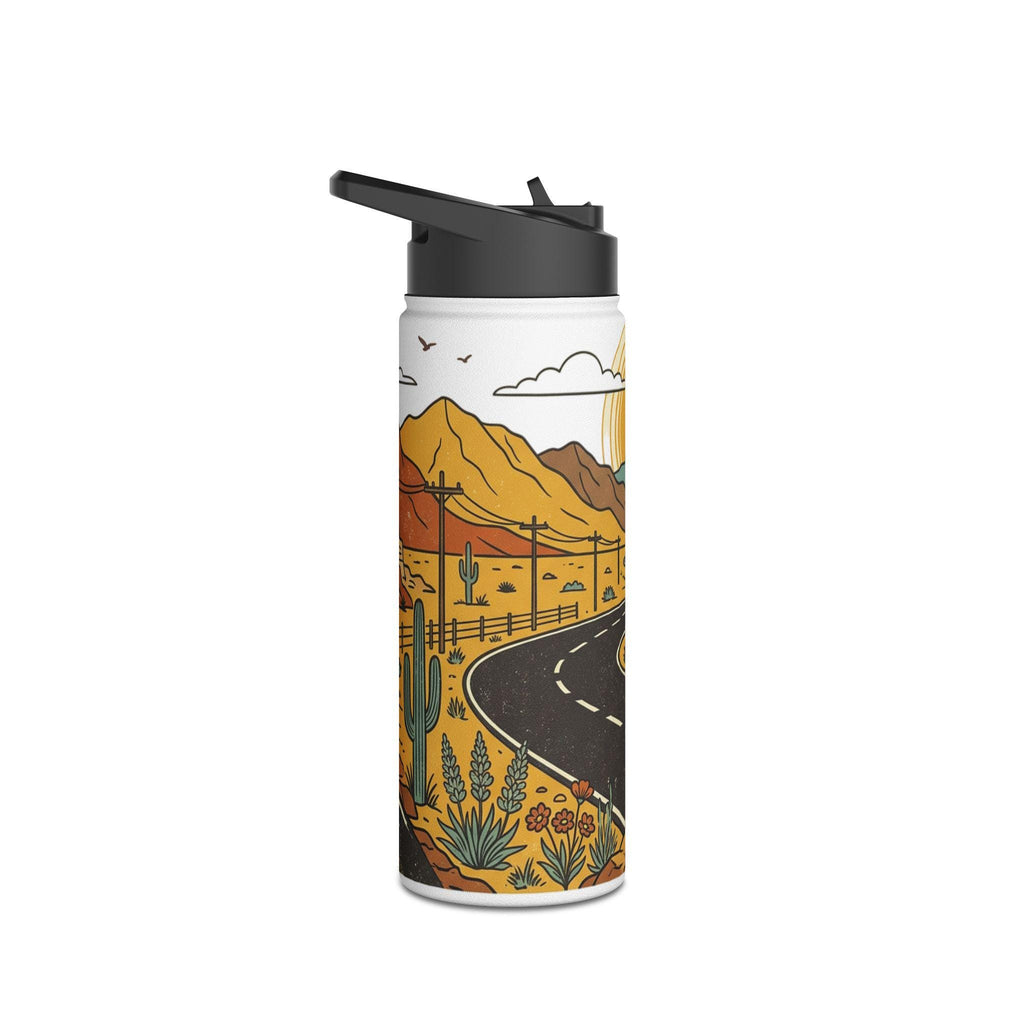 Desert Road Trip Stainless Steel Water Bottle | Scenic Canyon Drive