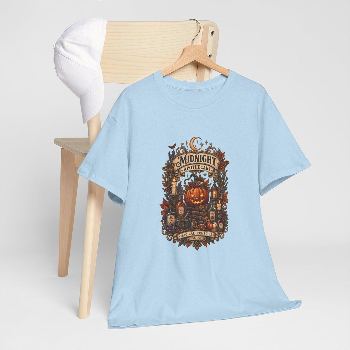 Haunted Pumpkin Apothecary T-Shirt | Halloween pumpkin, vintage potion label
