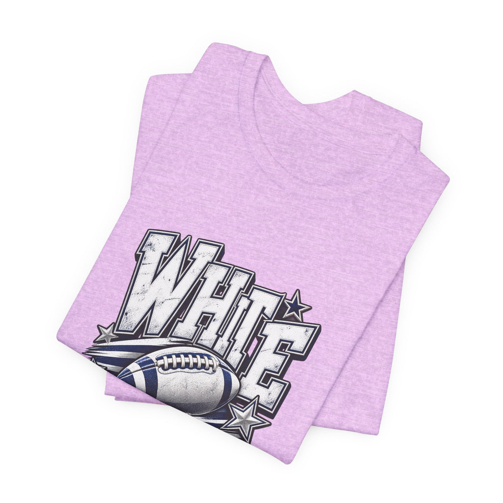 White Out Football Tee | Vintage Helmet, Stars, Sports Graphic