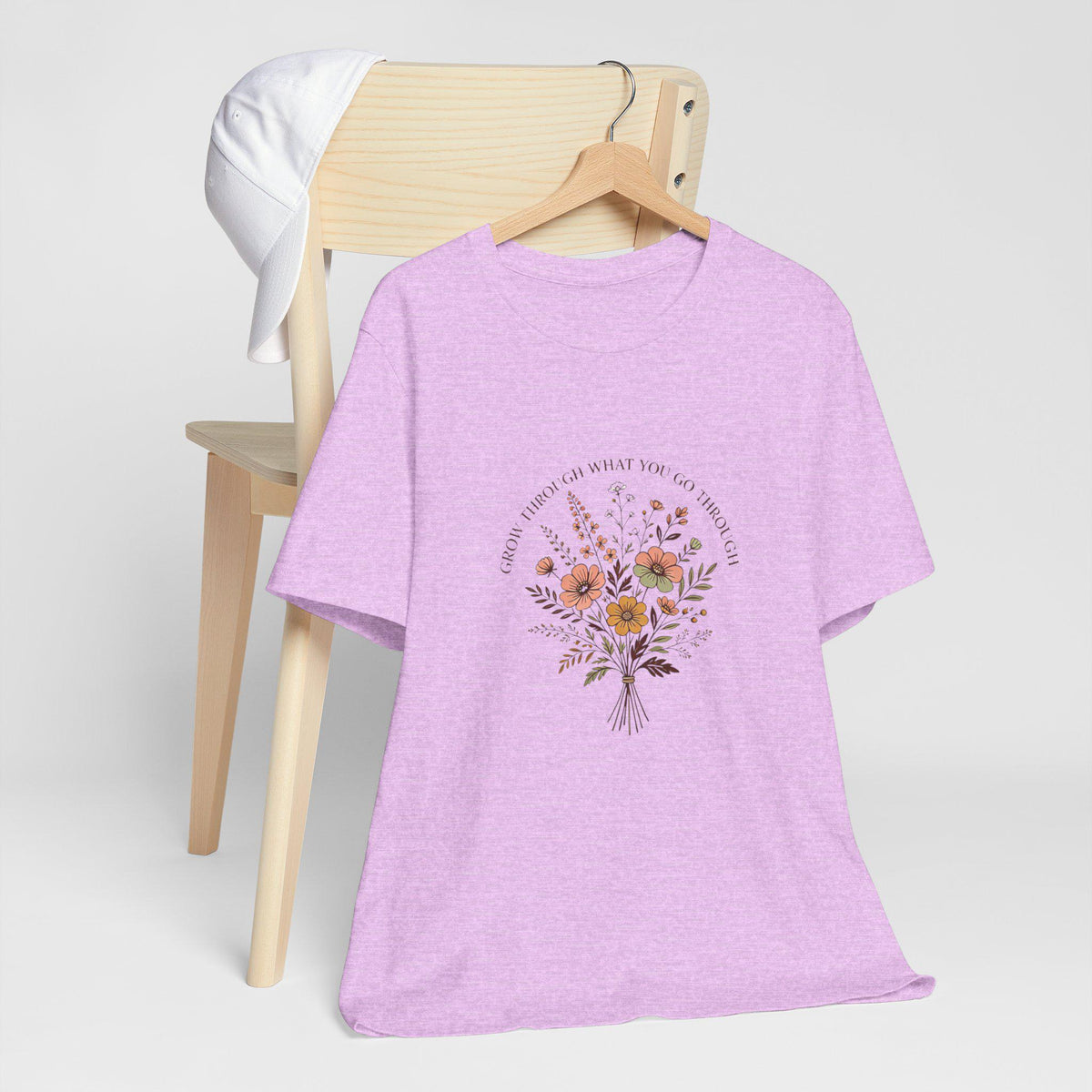 Wildflower Bouquet Tee | Hand-Drawn Floral Illustration, Neutral Tones