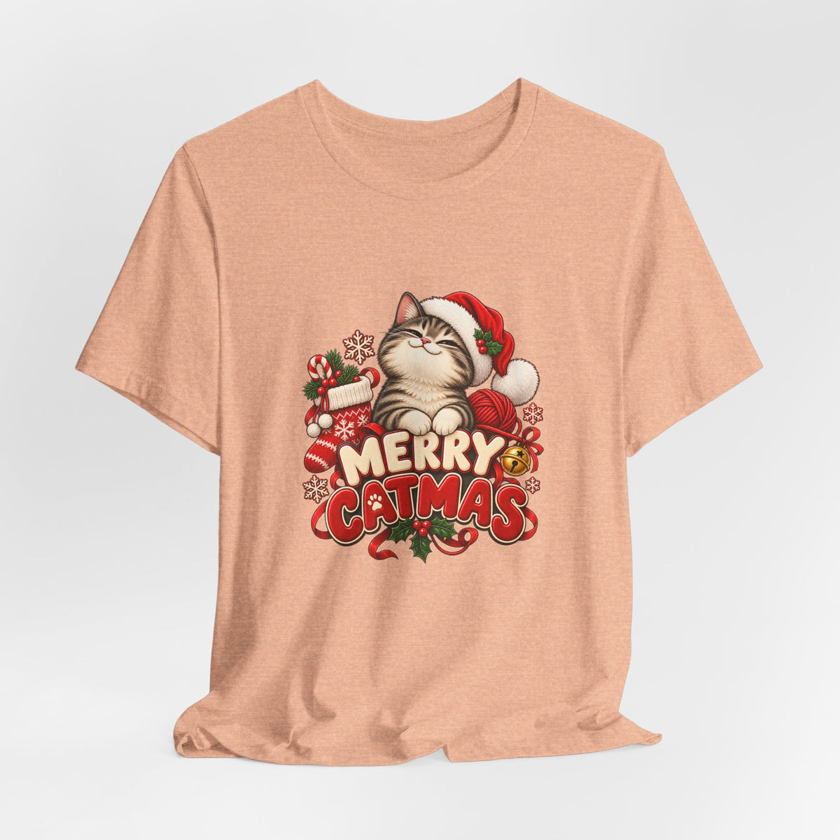 Merry Catmas T-Shirt – Cute Christmas Cat Holiday Tee