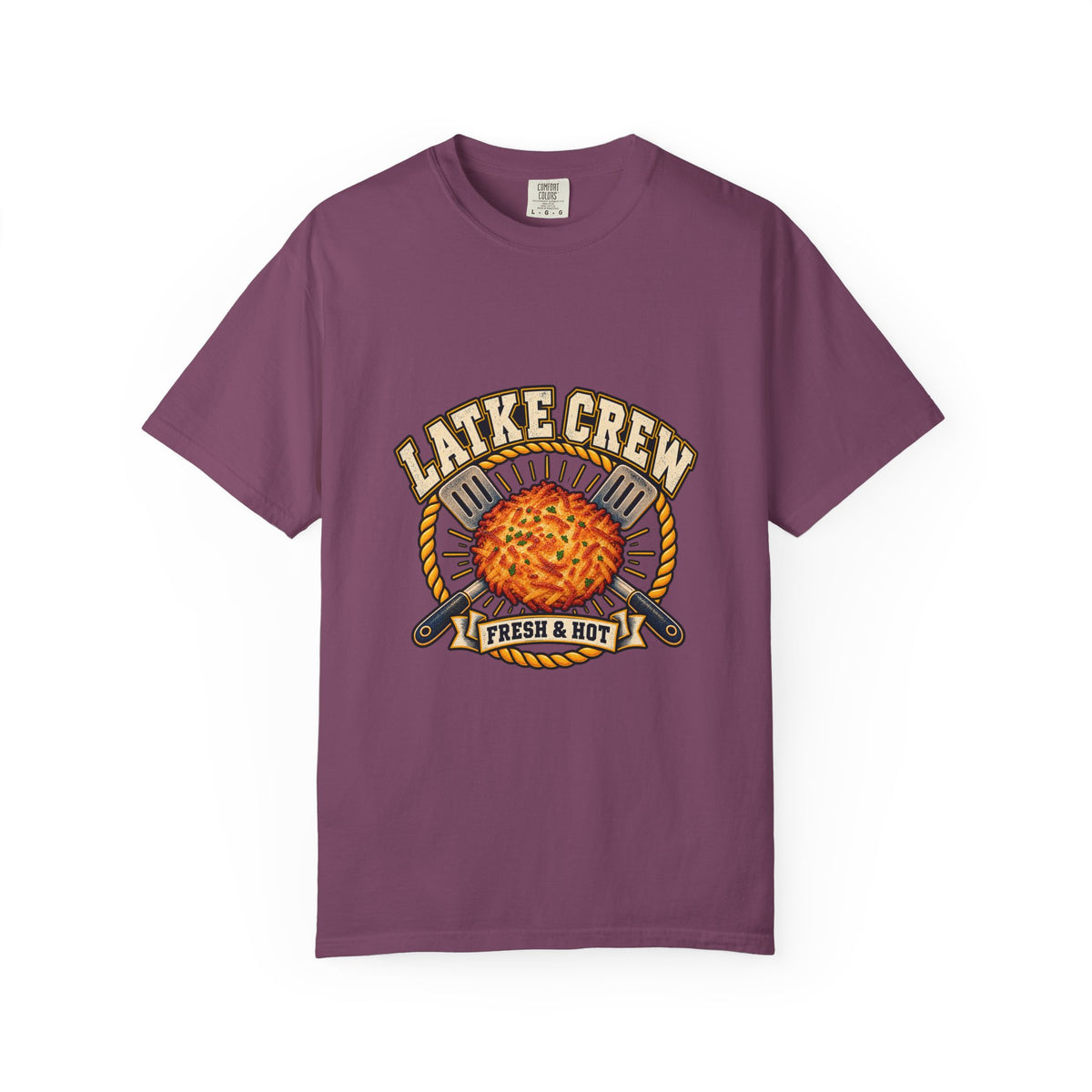 Latke Crew Illustration T-Shirt | Hanukkah Potato Pancake Design