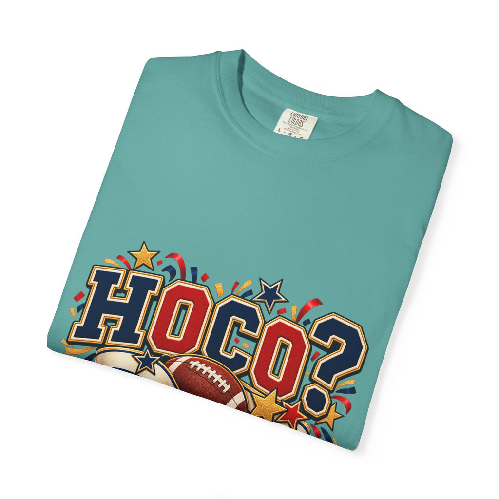 HOCO? Football Homecoming T-shirt | School Spirit, Stars & Banner Design