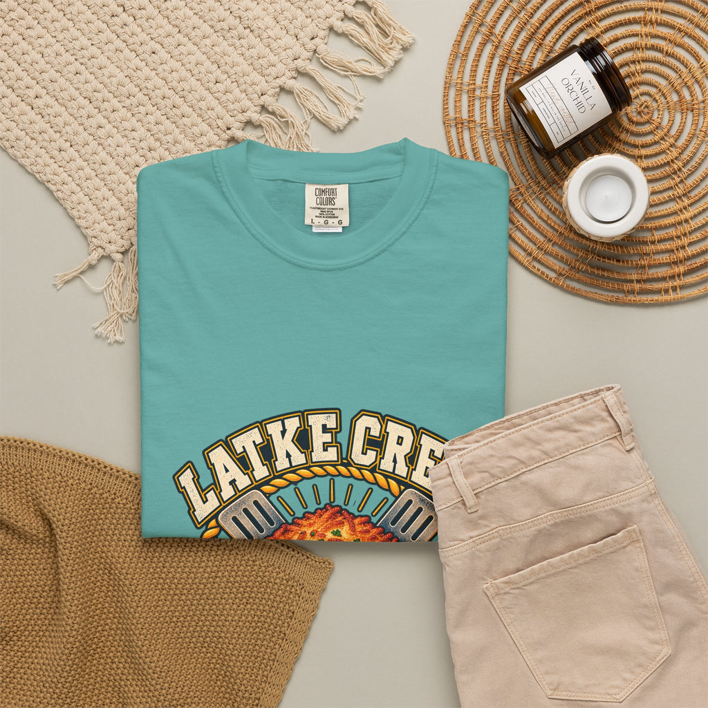 Latke Crew Illustration T-Shirt | Hanukkah Potato Pancake Design