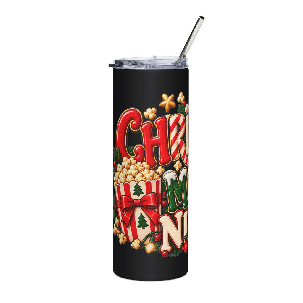 Christmas Movie Night Tumbler — 20oz Stainless Steel Holiday Cup