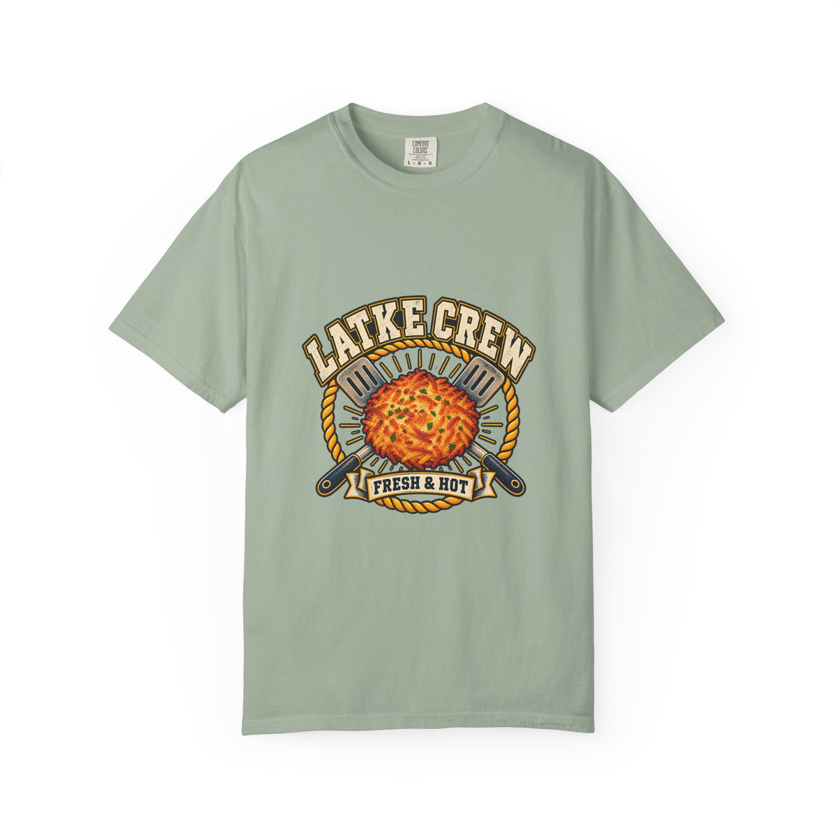 Latke Crew Illustration T-Shirt | Hanukkah Potato Pancake Design