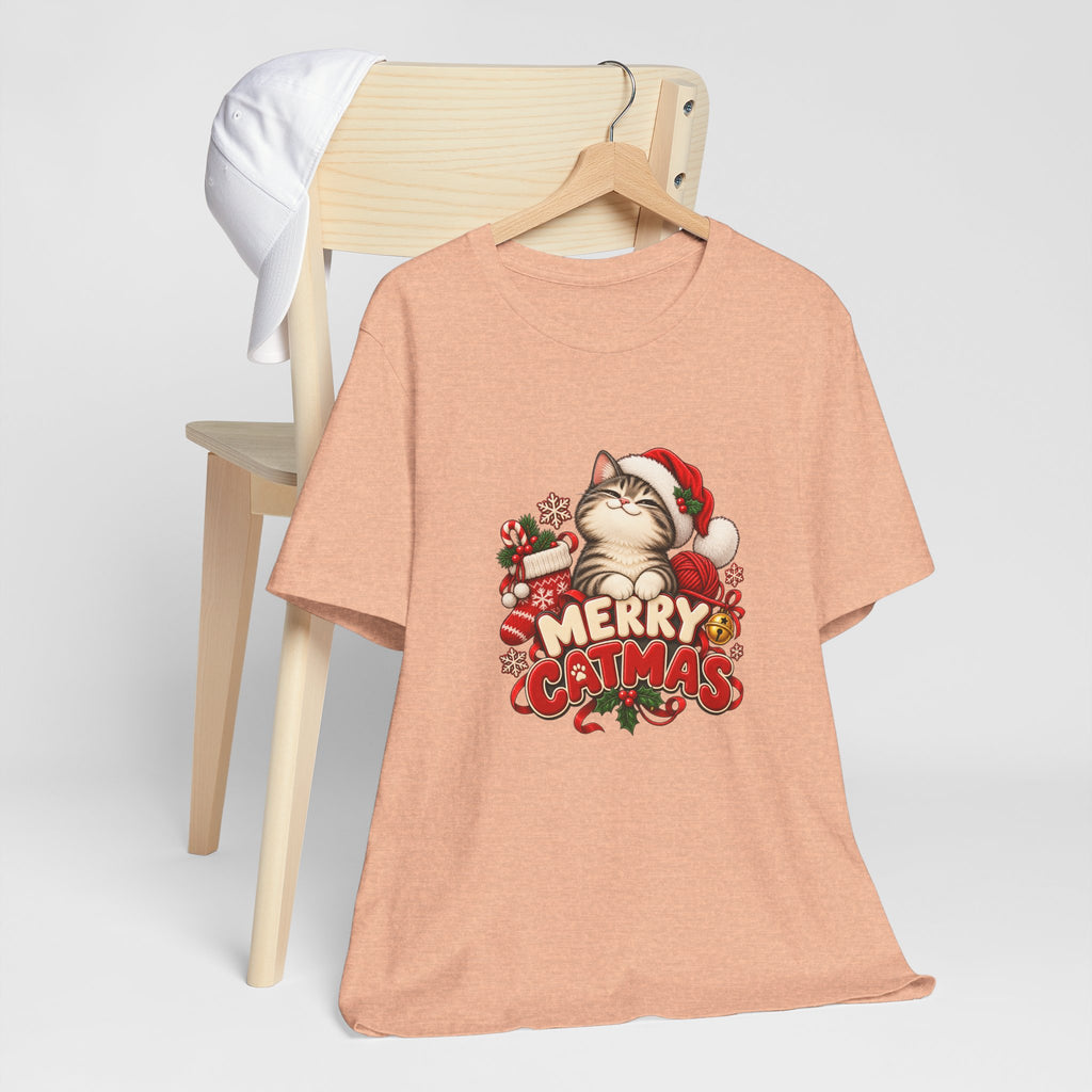 Merry Catmas T-Shirt – Cute Christmas Cat Holiday Tee