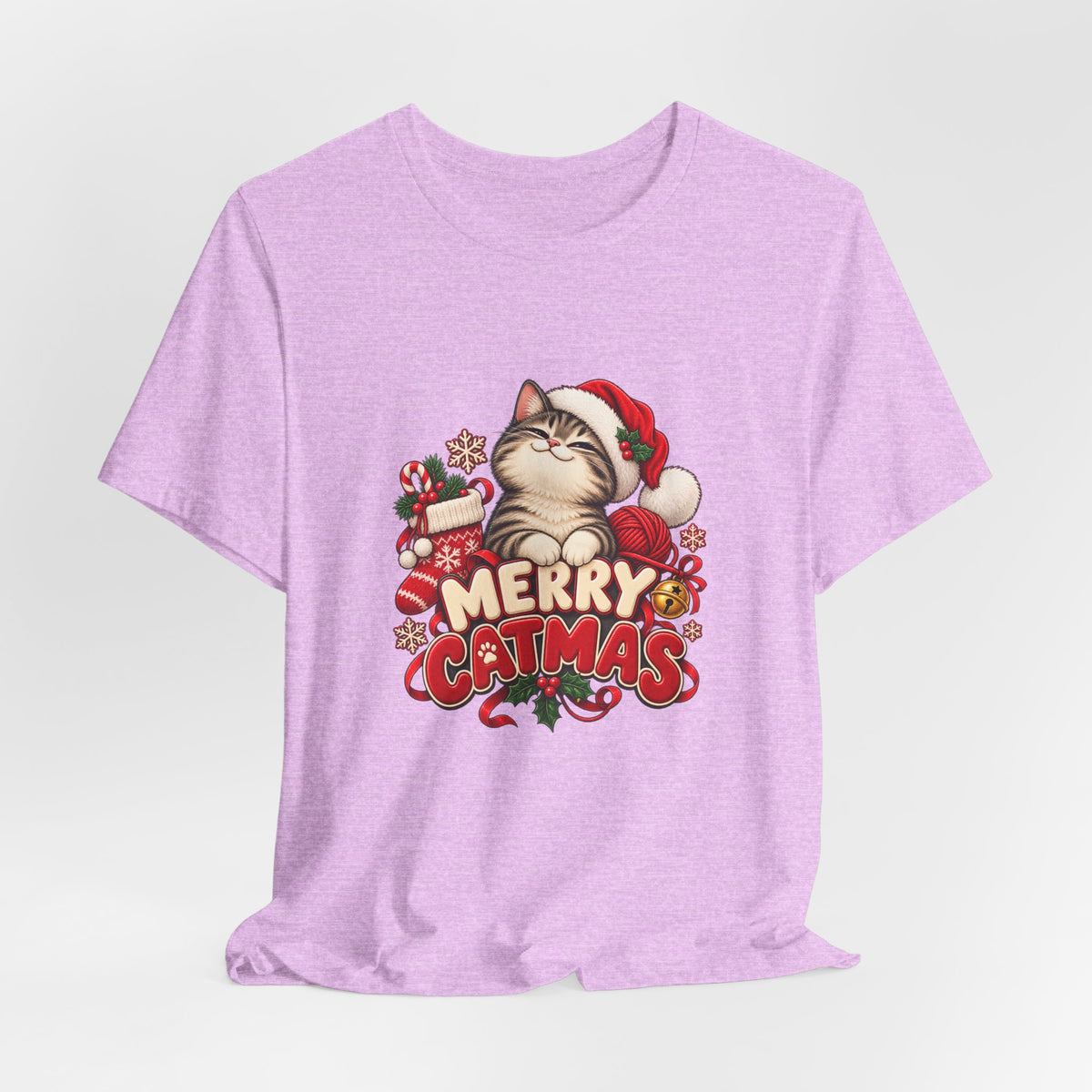 Merry Catmas T-Shirt – Cute Christmas Cat Holiday Tee