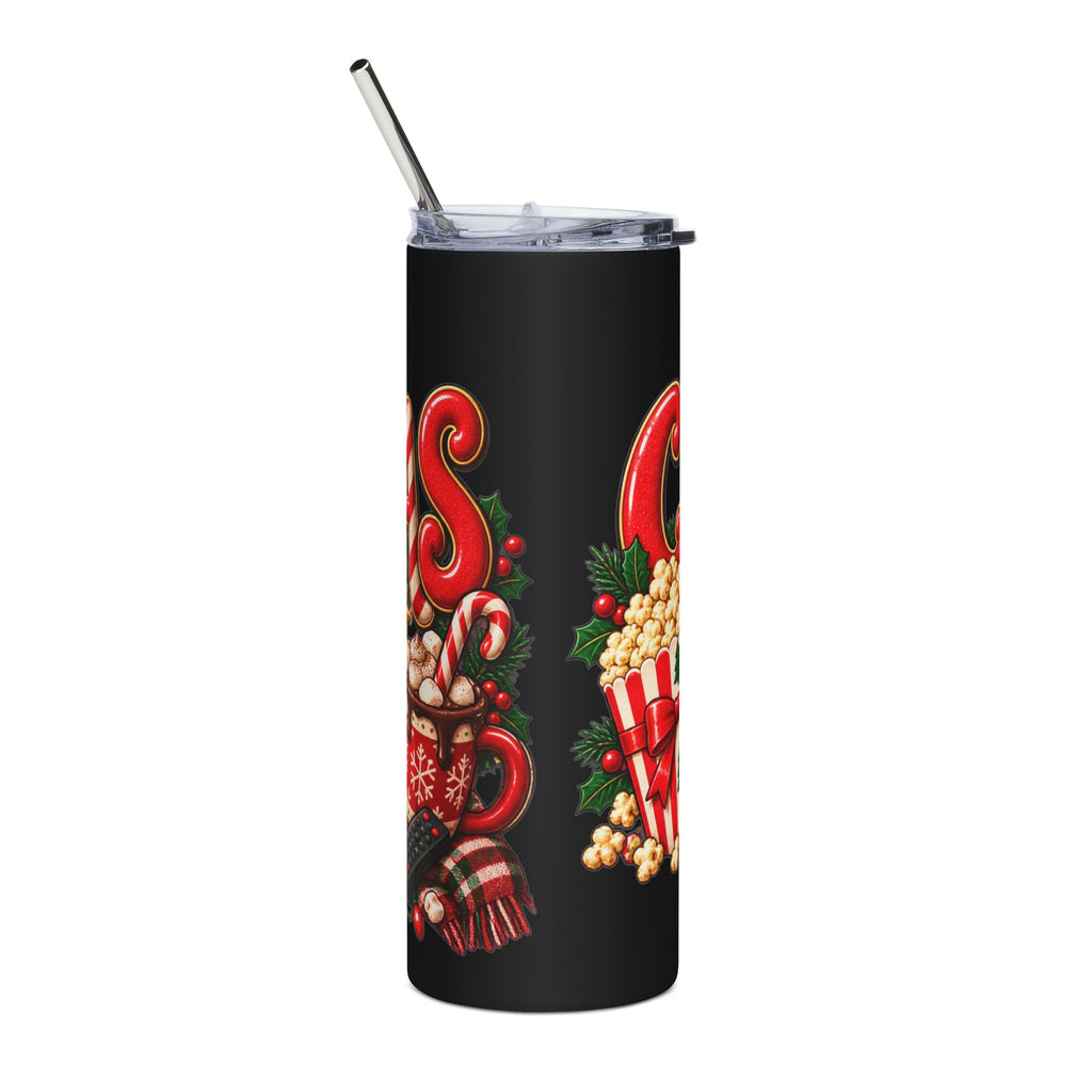 Christmas Movie Night Tumbler — 20oz Stainless Steel Holiday Cup
