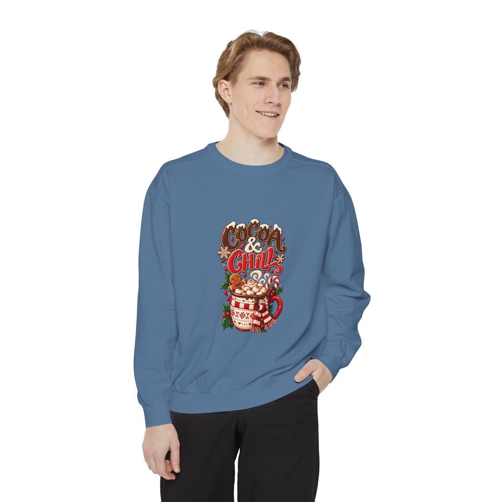 Christmas Cocoa Sweatshirt — Cozy "Cocoa Chill" Holiday Pullover