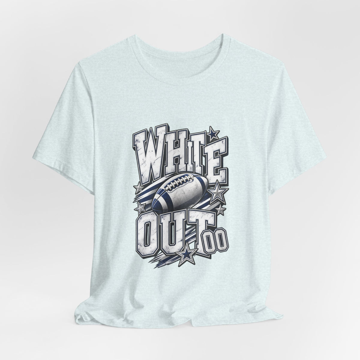 White Out Football Tee | Vintage Helmet, Stars, Sports Graphic