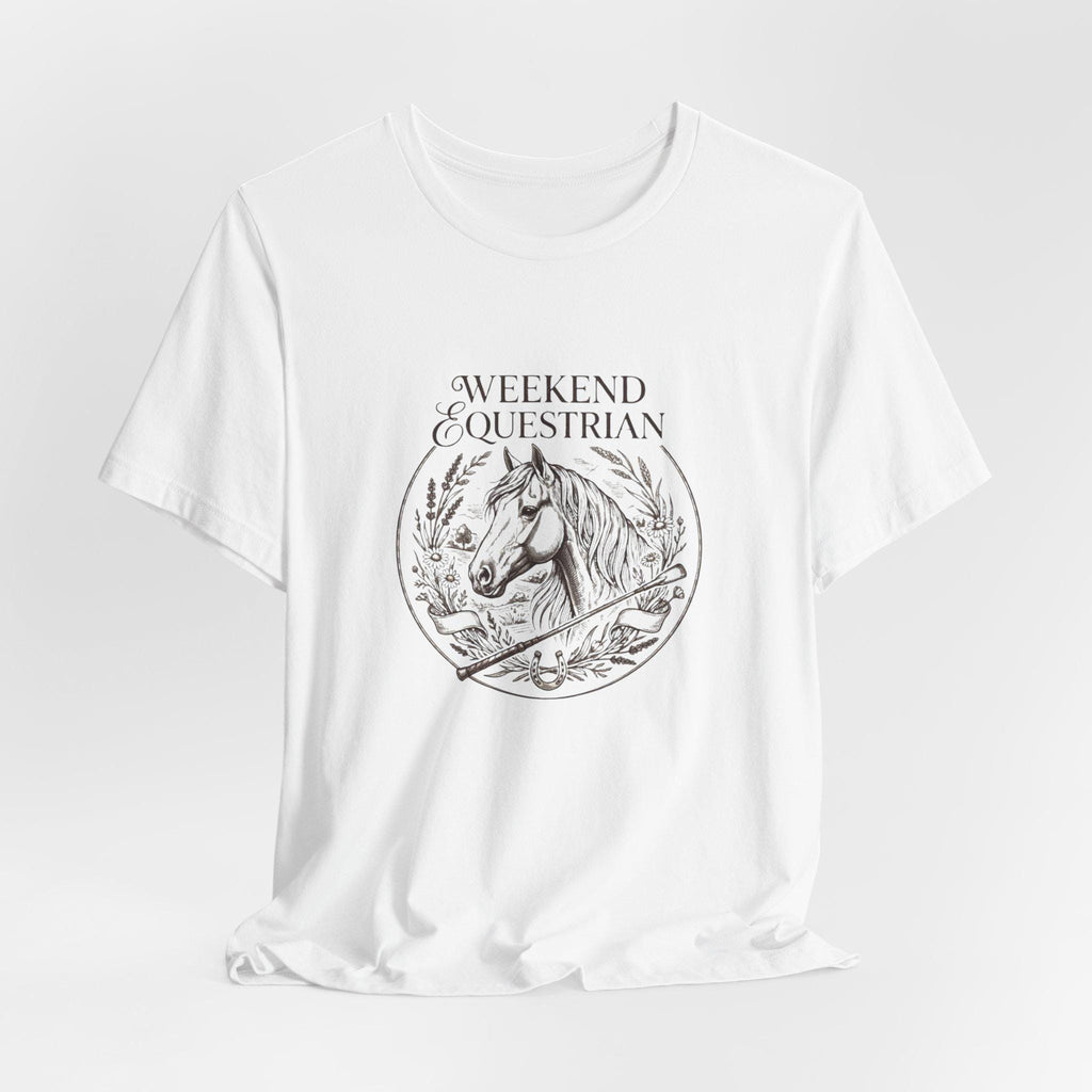 Weekend Equestrian horse illustration T-Shirt | Vintage equine line art
