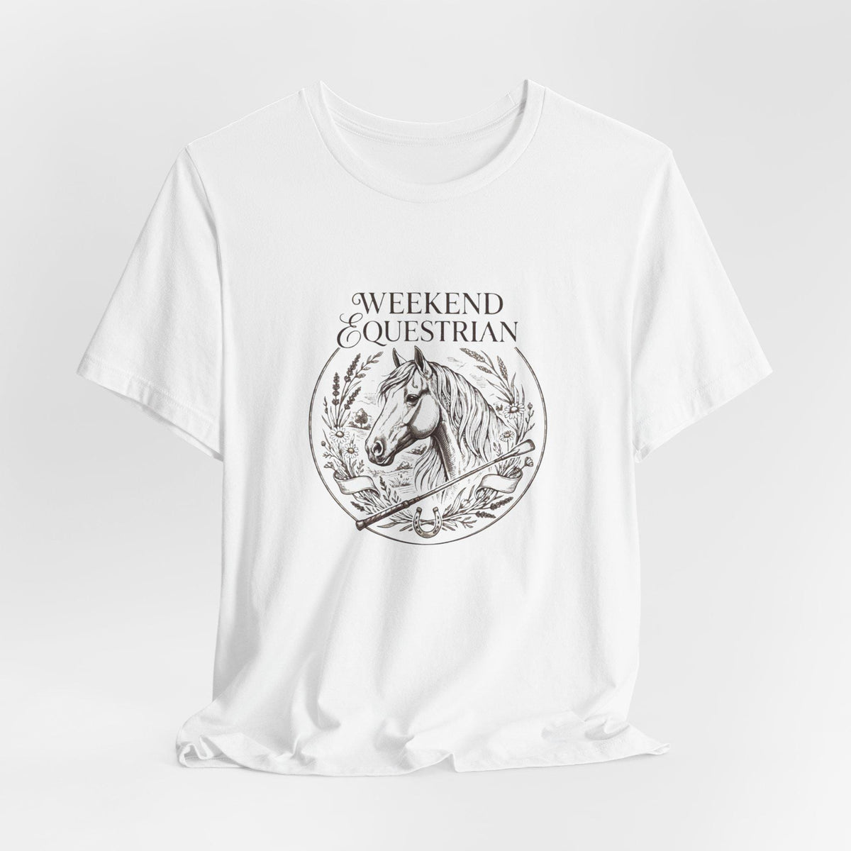 Weekend Equestrian horse illustration T-Shirt | Vintage equine line art