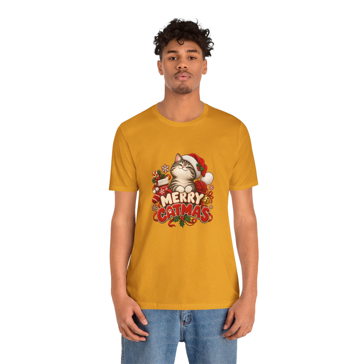 Merry Catmas T-Shirt – Cute Christmas Cat Holiday Tee