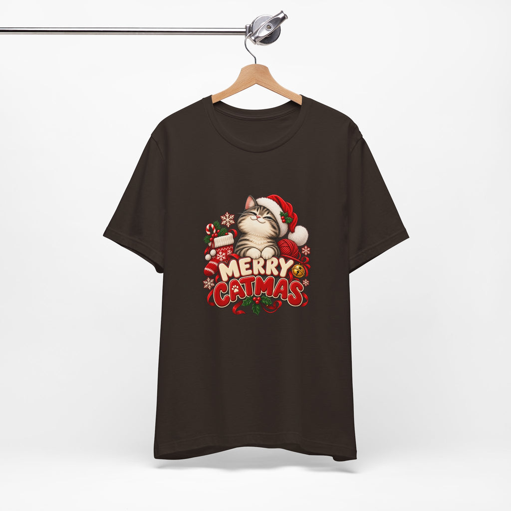 Merry Catmas T-Shirt – Cute Christmas Cat Holiday Tee