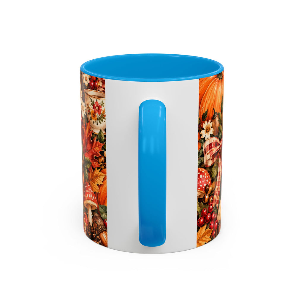 Autumn Harvest Mugs | Fall Pumpkins, Apples, Mushrooms, Daisies 11oz 15oz