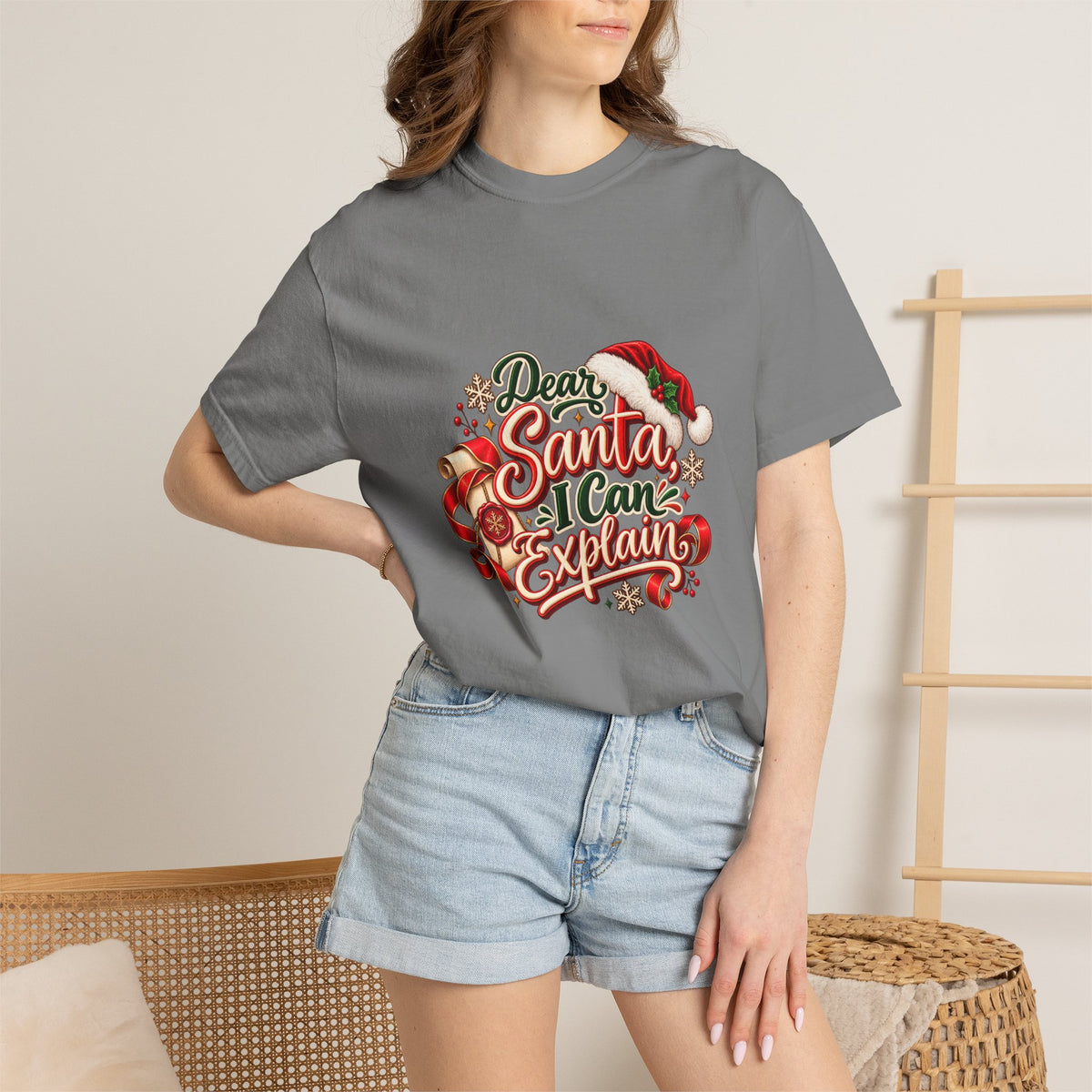 Dear Santa I Can Explain T-Shirt — Funny Christmas Tee