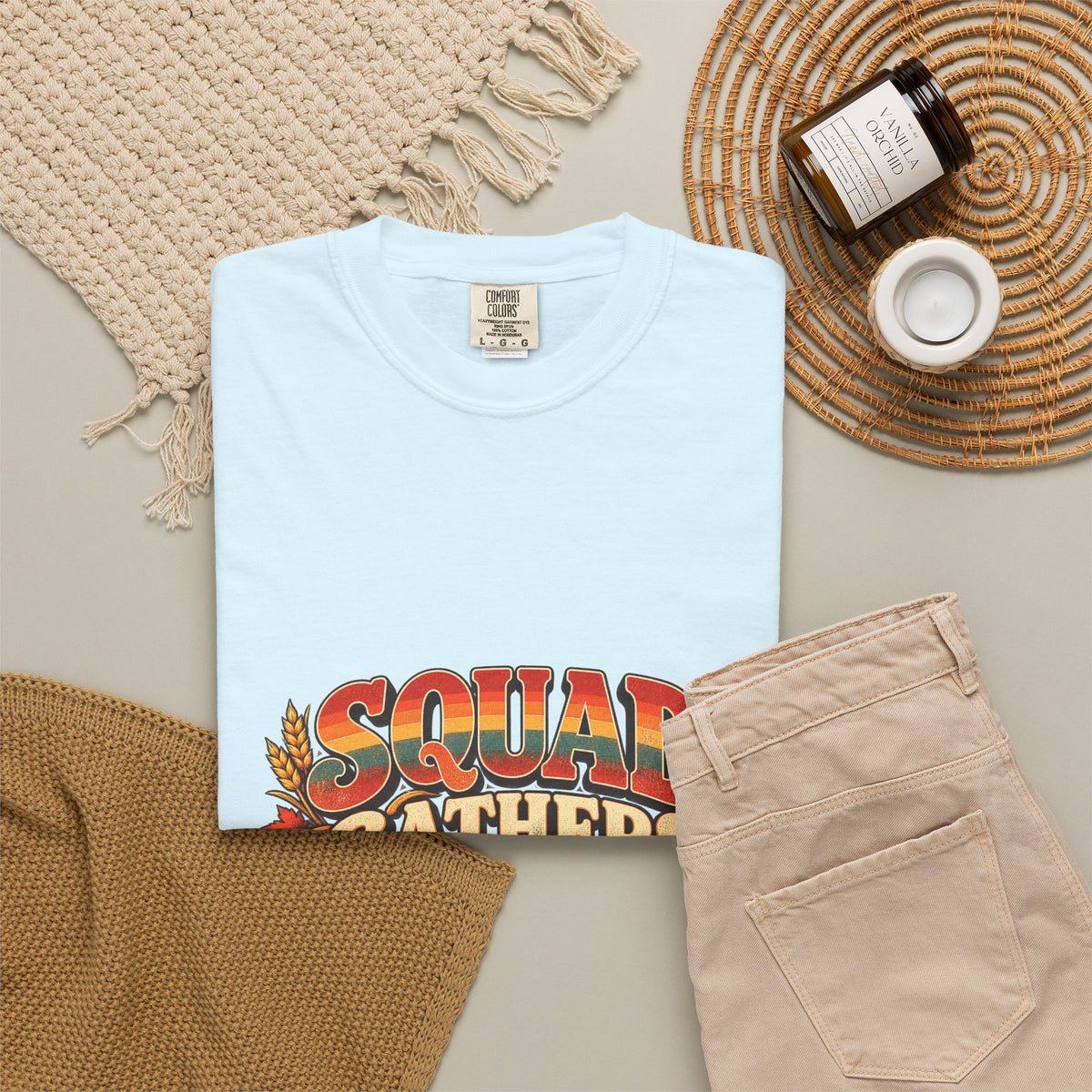 Squad Gathers Here T-Shirt — Retro Thanksgiving Family Reunion Tee, Vintage Fall Gathering Shirt, Friendsgiving