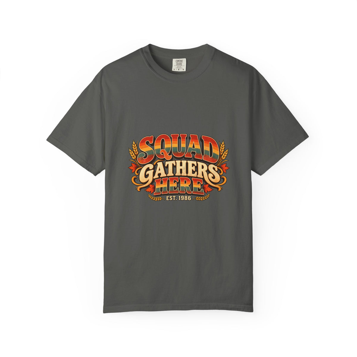 Squad Gathers Here T-Shirt — Retro Thanksgiving Family Reunion Tee, Vintage Fall Gathering Shirt, Friendsgiving