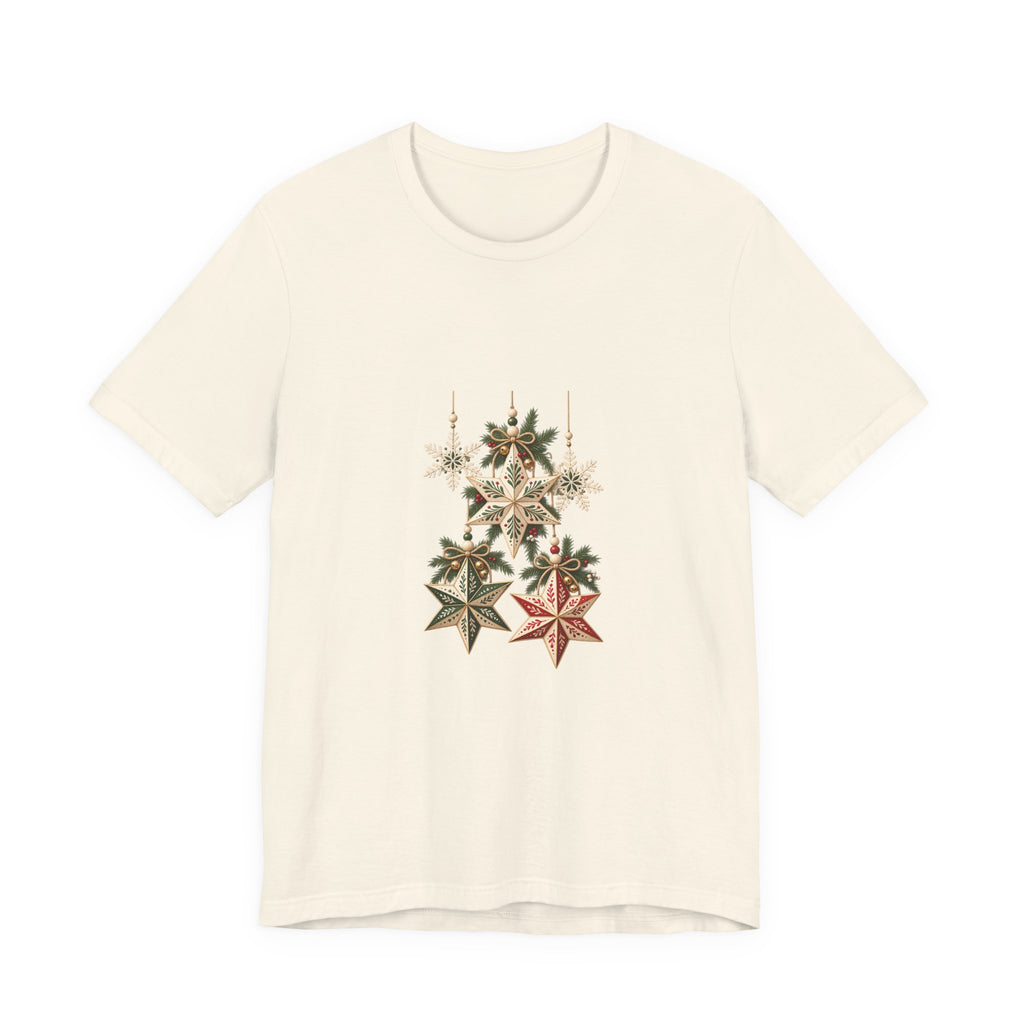 Christmas Star Ornaments T-Shirt — Vintage Holiday Stars Tee