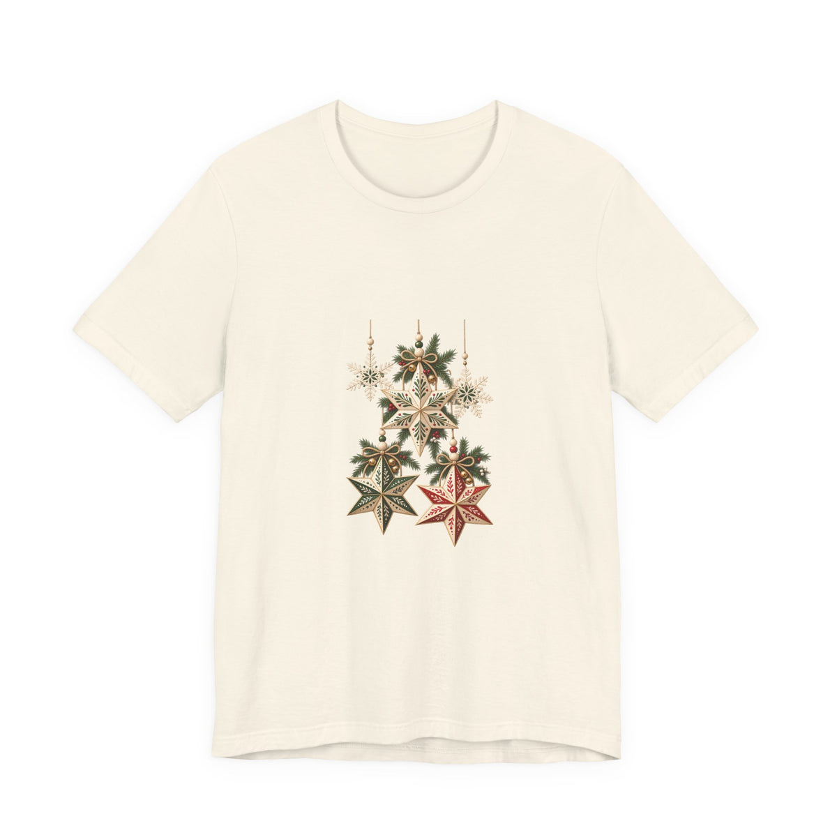 Christmas Star Ornaments T-Shirt — Vintage Holiday Stars Tee