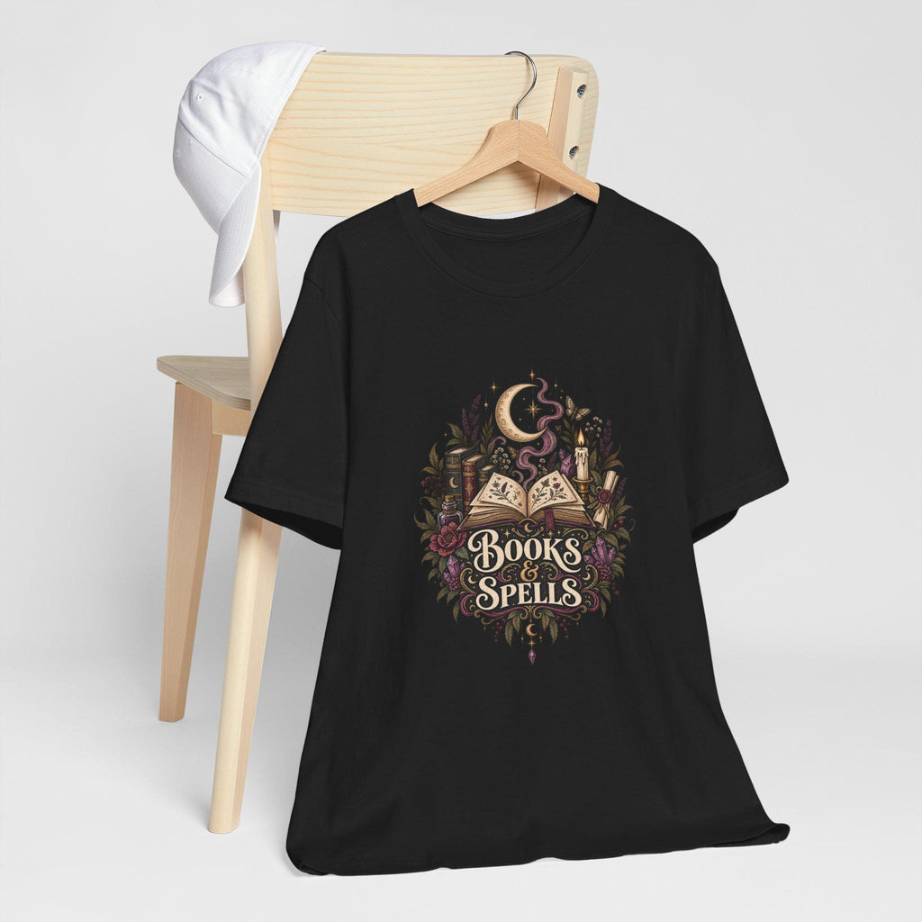 Books & Spells T-Shirt | Witchy Magic Book Design