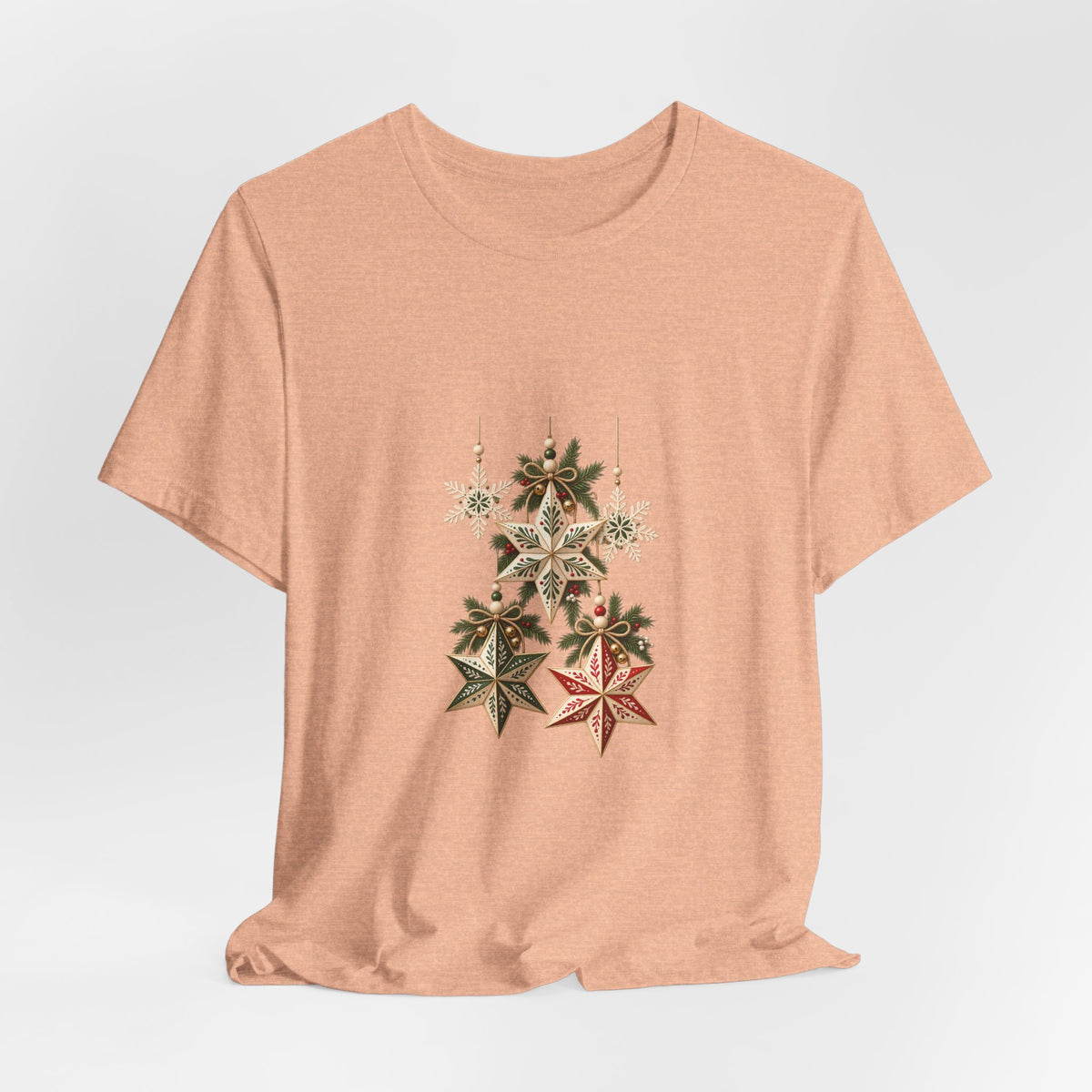 Christmas Star Ornaments T-Shirt — Vintage Holiday Stars Tee