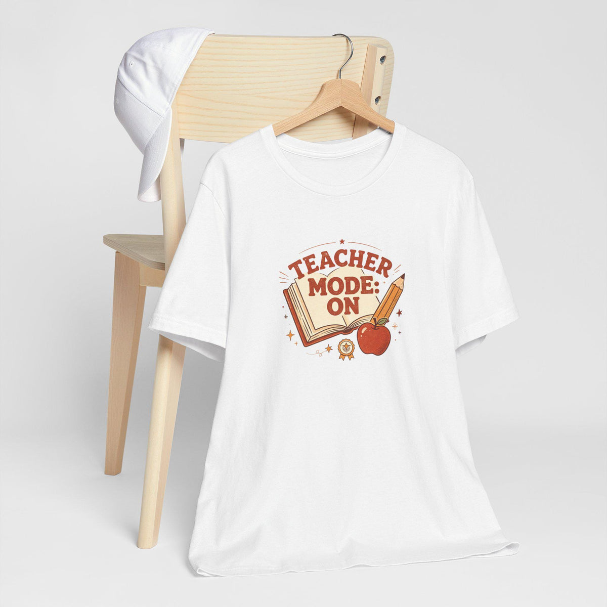 Teacher Mode On T-Shirt | Apple Pencil Book Classroom Design