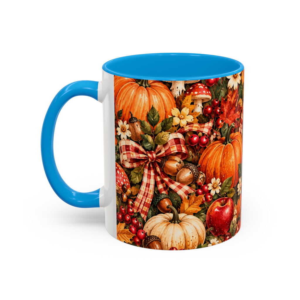 Autumn Harvest Mugs | Fall Pumpkins, Apples, Mushrooms, Daisies 11oz 15oz
