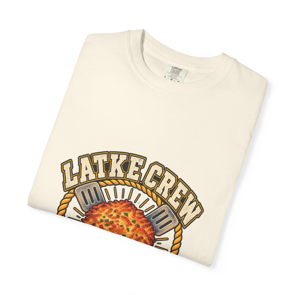 Latke Crew Illustration T-Shirt | Hanukkah Potato Pancake Design