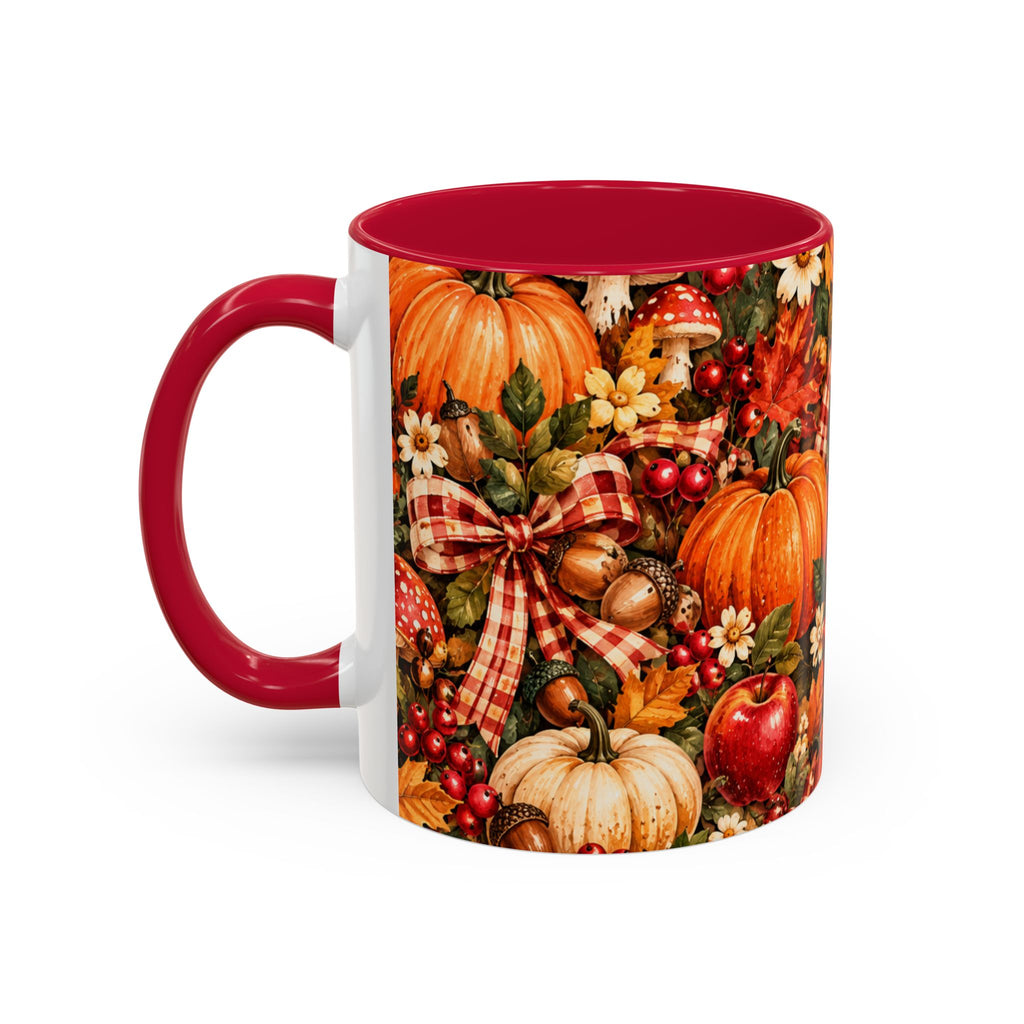 Autumn Harvest Mugs | Fall Pumpkins, Apples, Mushrooms, Daisies 11oz 15oz