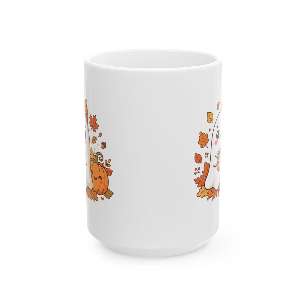Cute Ghost Drinking Coffee Mug | Halloween Fall Coffee Cup