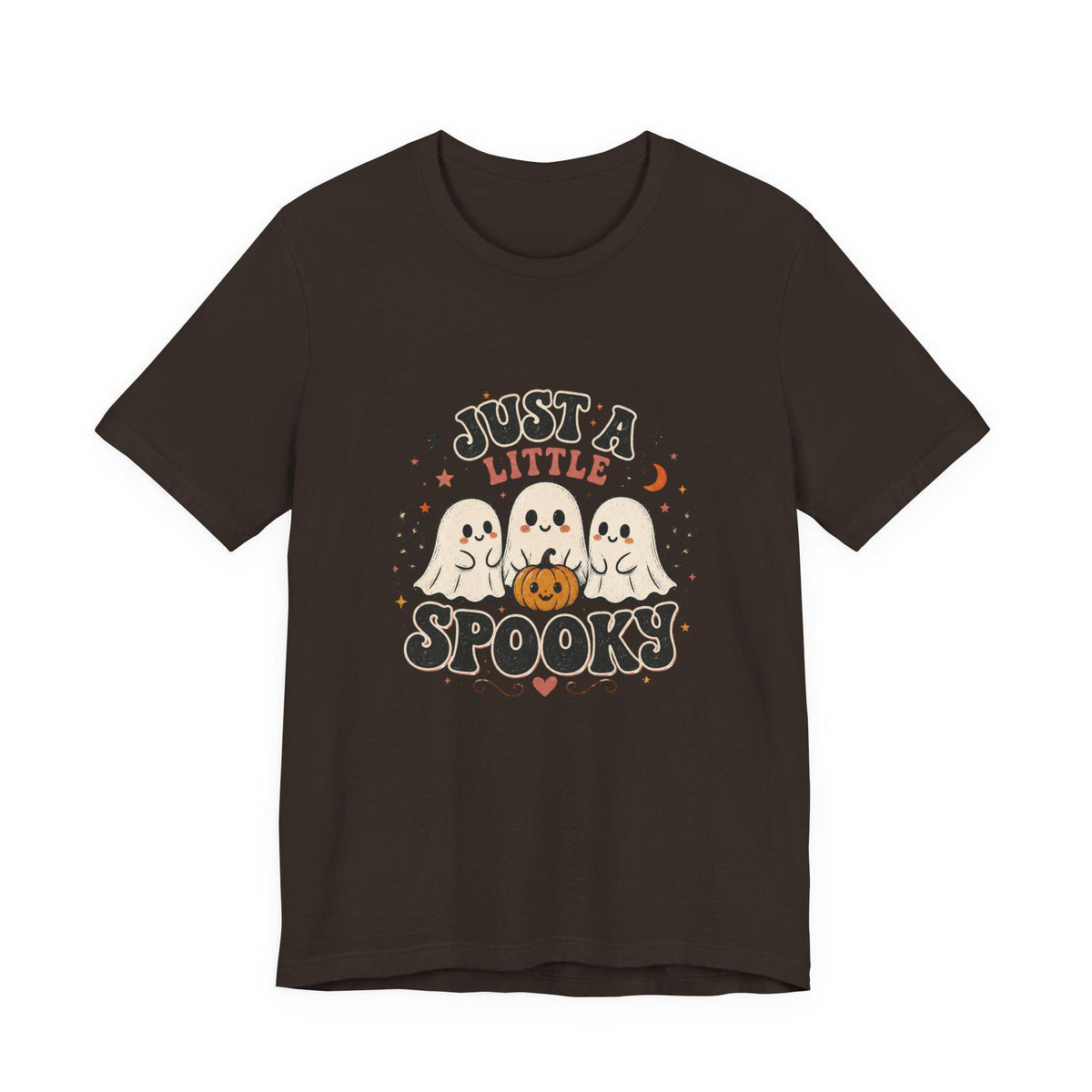 Just A Little Spooky tee | Cute Ghosts with Pumpkin Halloween Shirt
