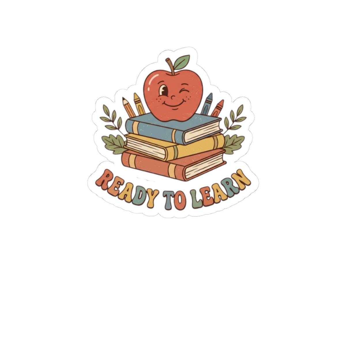 Apple On Books Kids Sticker