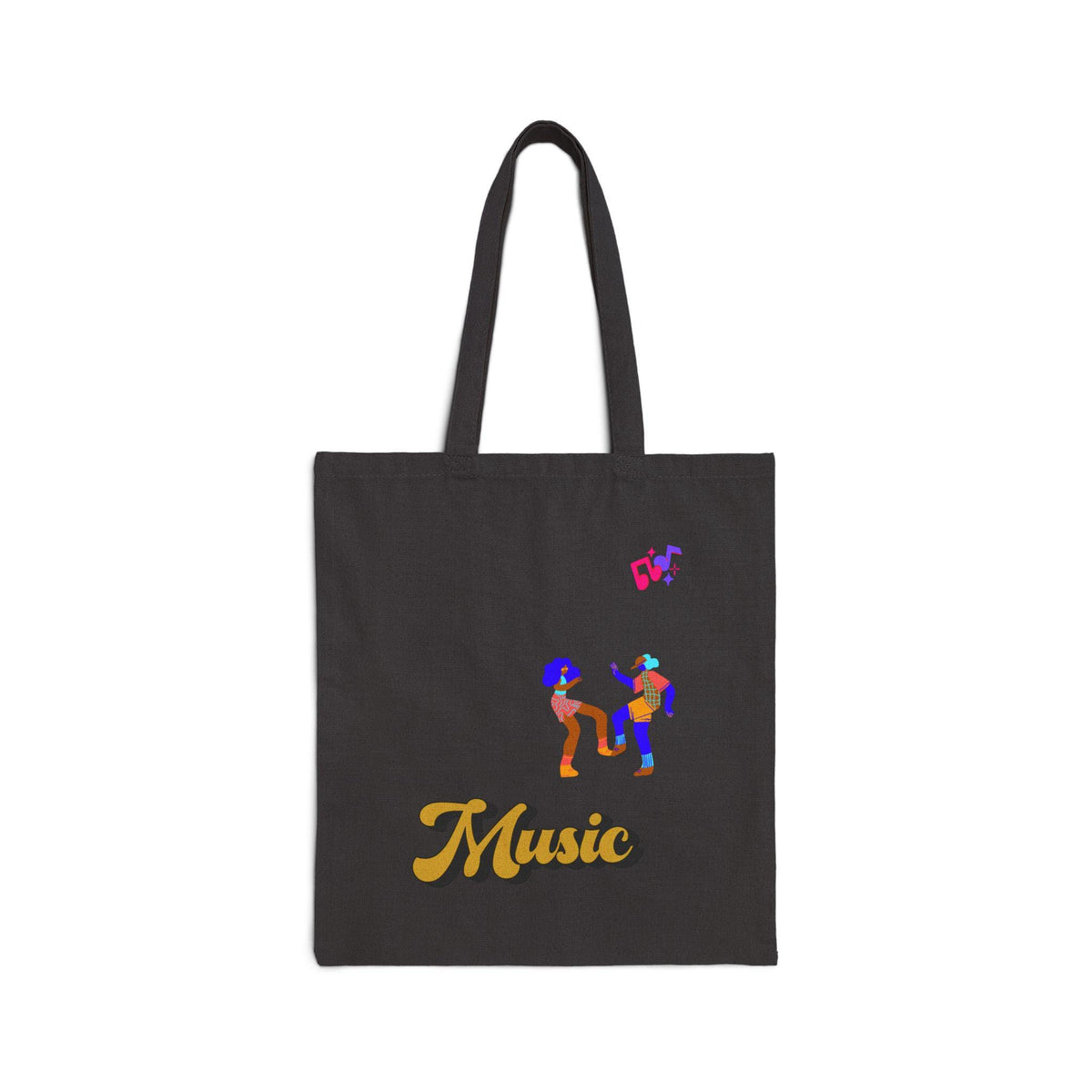 Dancing Couple Cropped Tote Bag | Retro Music Funk Illustration
