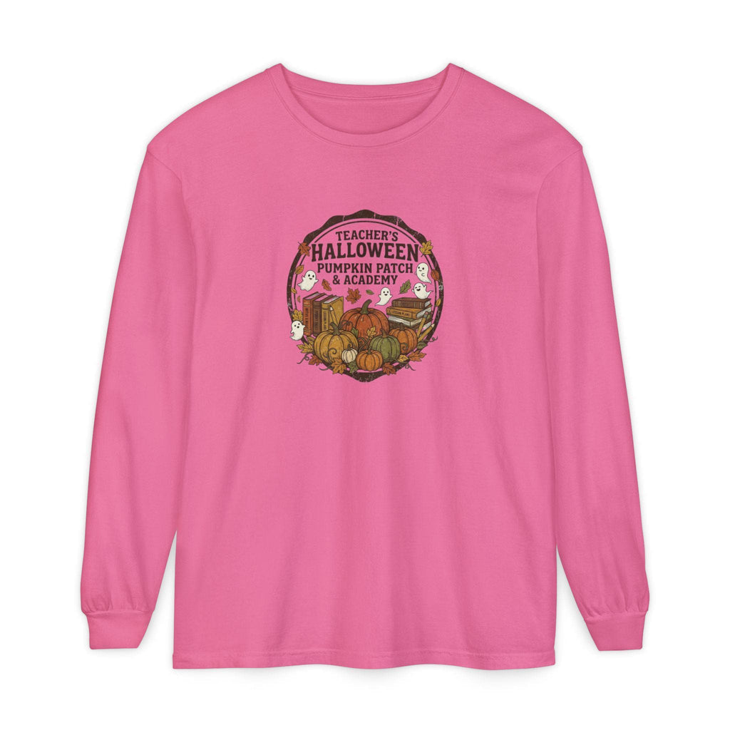 Teachers Halloween Pumpkin Patch Academy Long Sleeve Shirt | Autumn Teacher Tee