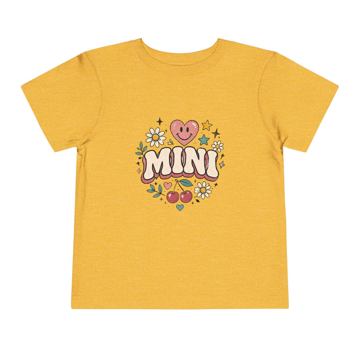 Mini Floral Heart Tee | Toddler Shirt with cherries and daisies