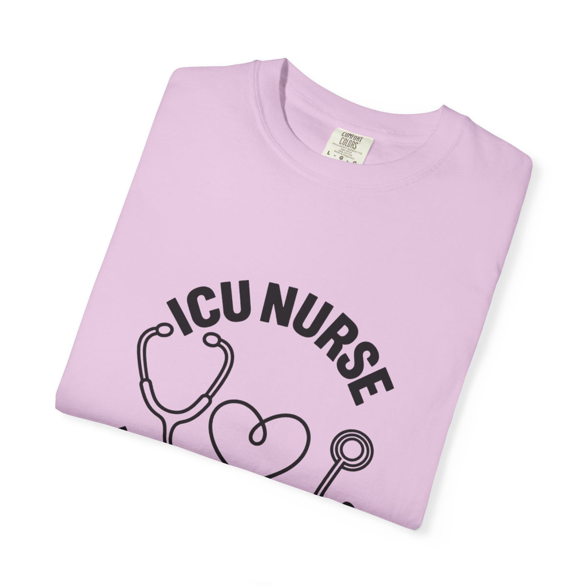 ICU Nurse Night Shift Survivor T-shirt | Stethoscope Heart Design