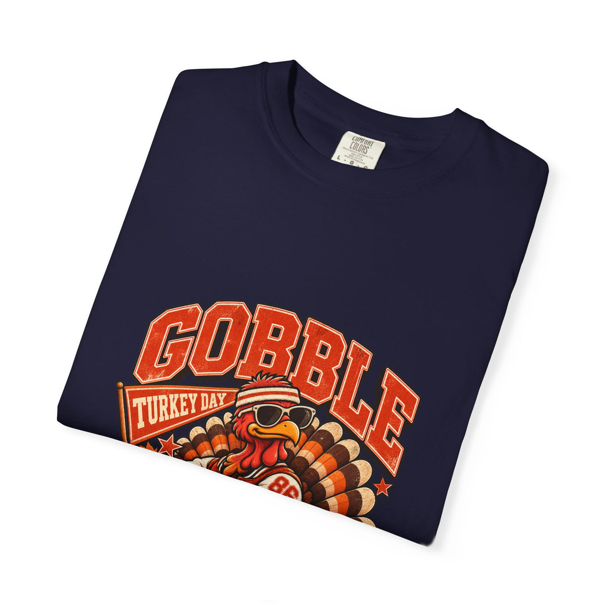 Gobble Squad Turkey Football Helmet T-Shirt | Thanksgiving Turkey Sports Tee