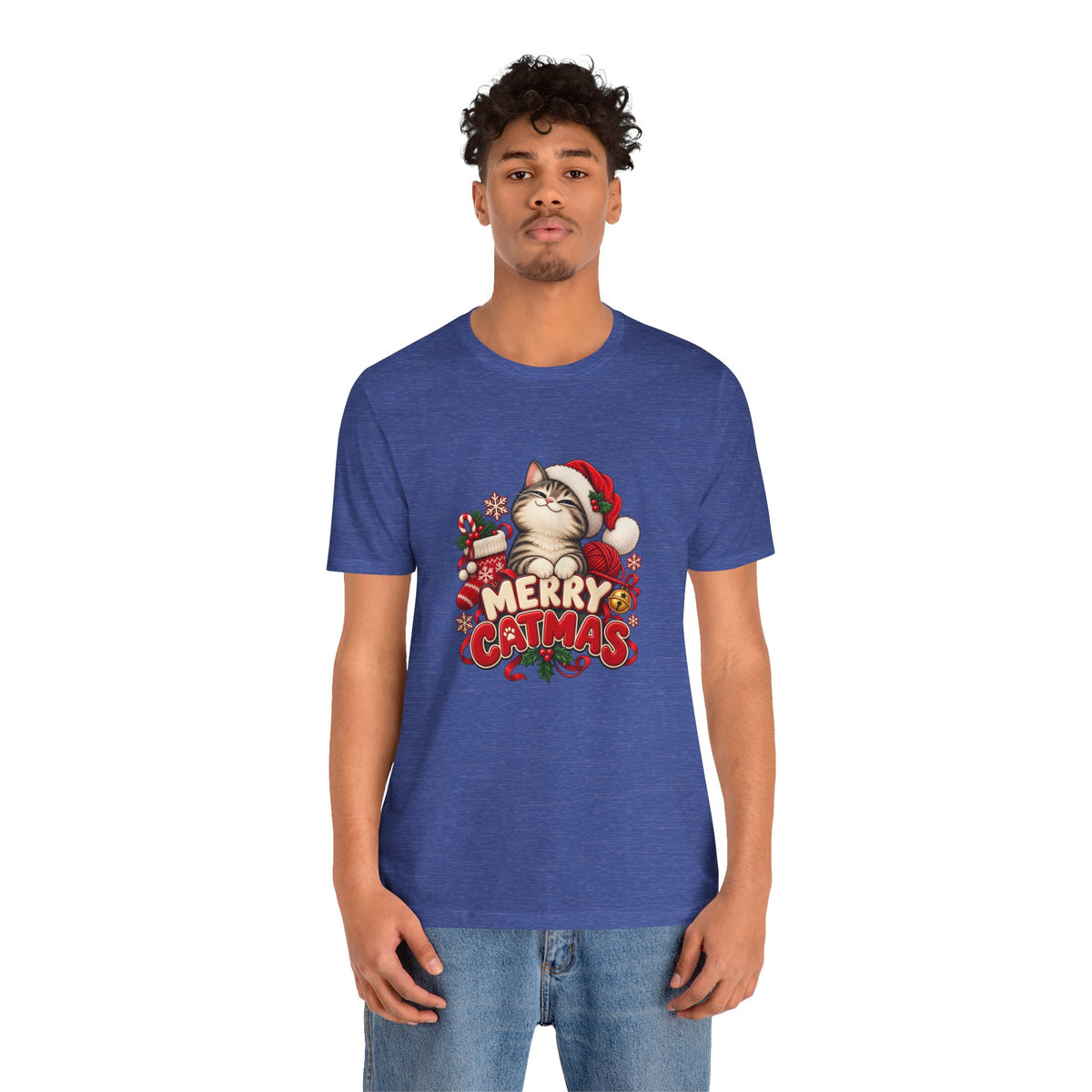 Merry Catmas T-Shirt – Cute Christmas Cat Holiday Tee