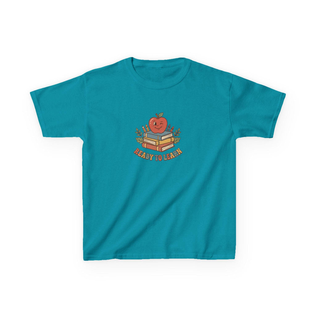 Apple on Books Kids T-Shirt | Back to School Cute Teacher Shirt