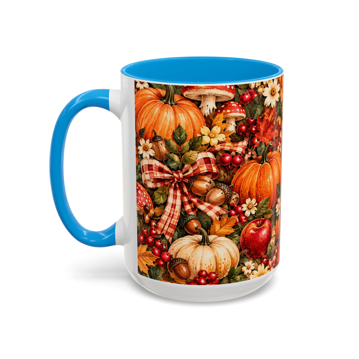 Autumn Harvest Mugs | Fall Pumpkins, Apples, Mushrooms, Daisies 11oz 15oz