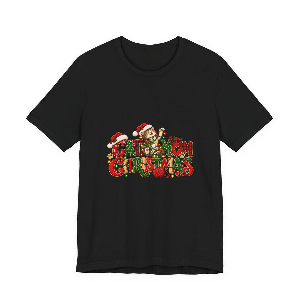 Christmas Cat Tee — Cute "Cat-ty Christmas" Holiday T-Shirt with Santa Cat Design