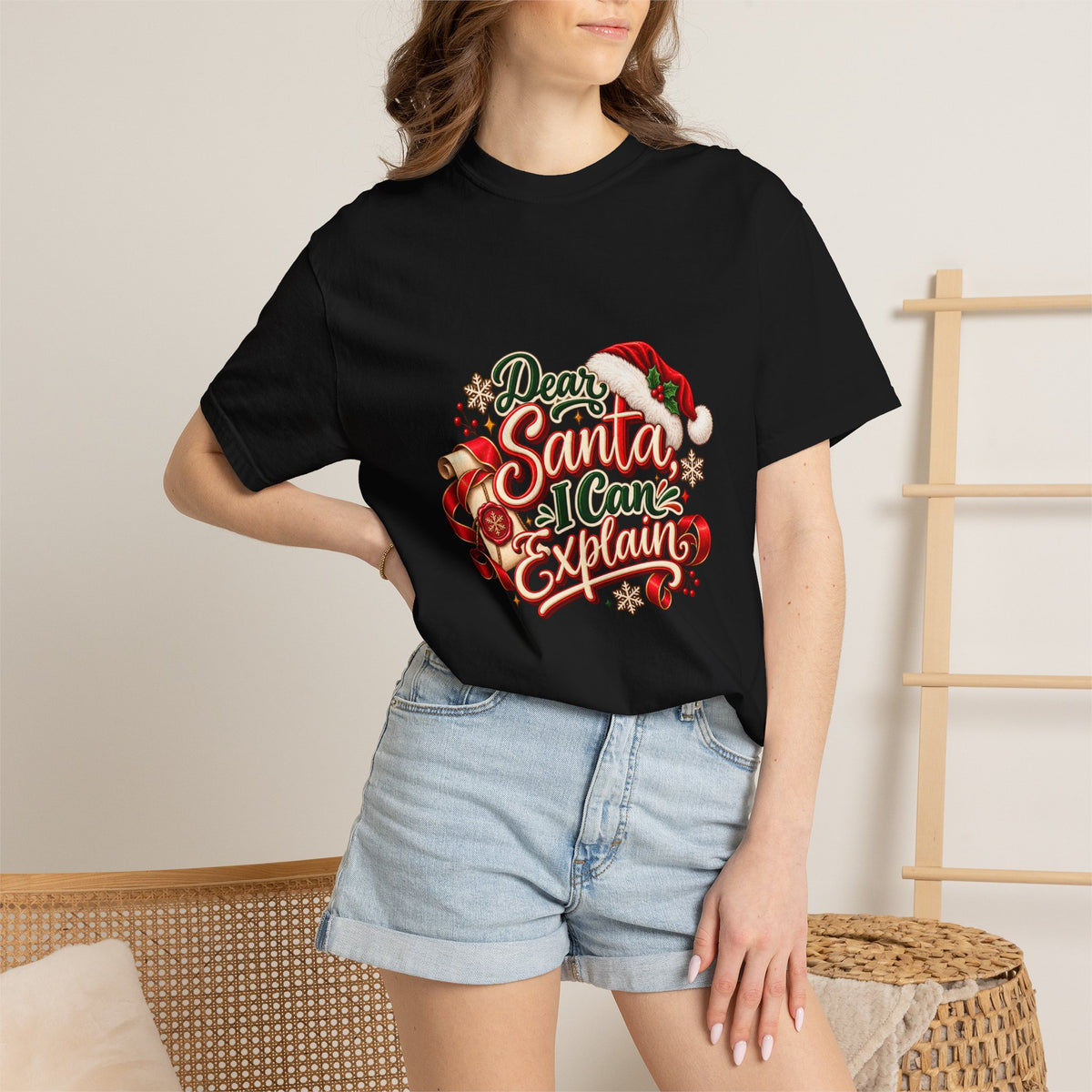Dear Santa I Can Explain T-Shirt — Funny Christmas Tee