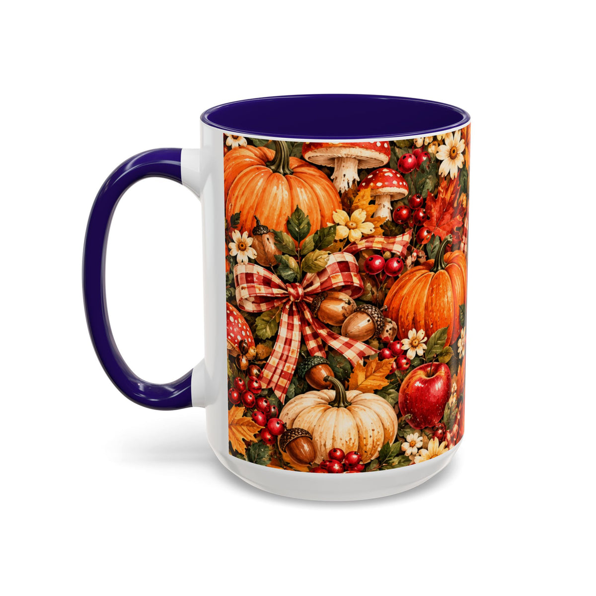 Autumn Harvest Mugs | Fall Pumpkins, Apples, Mushrooms, Daisies 11oz 15oz