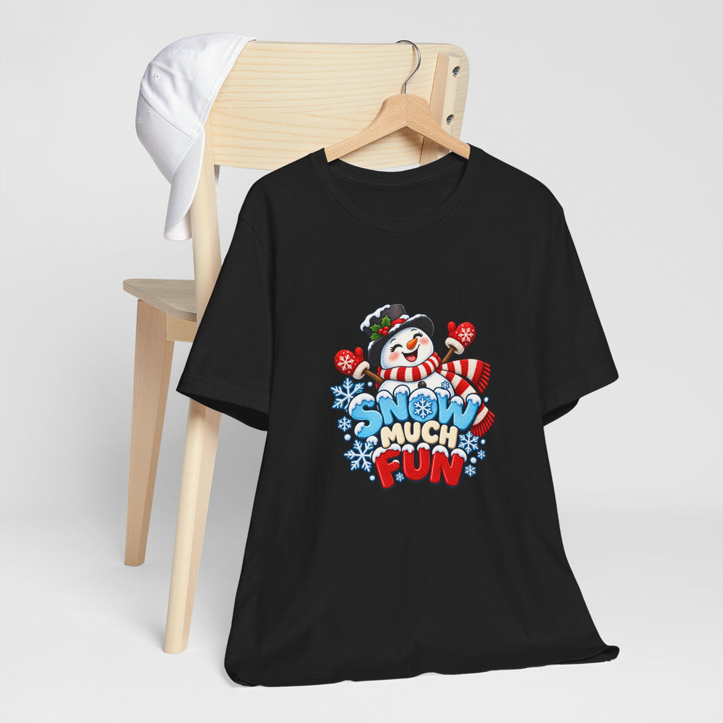 Snow Much Fun T-Shirt – Cute Snowman Holiday Tee