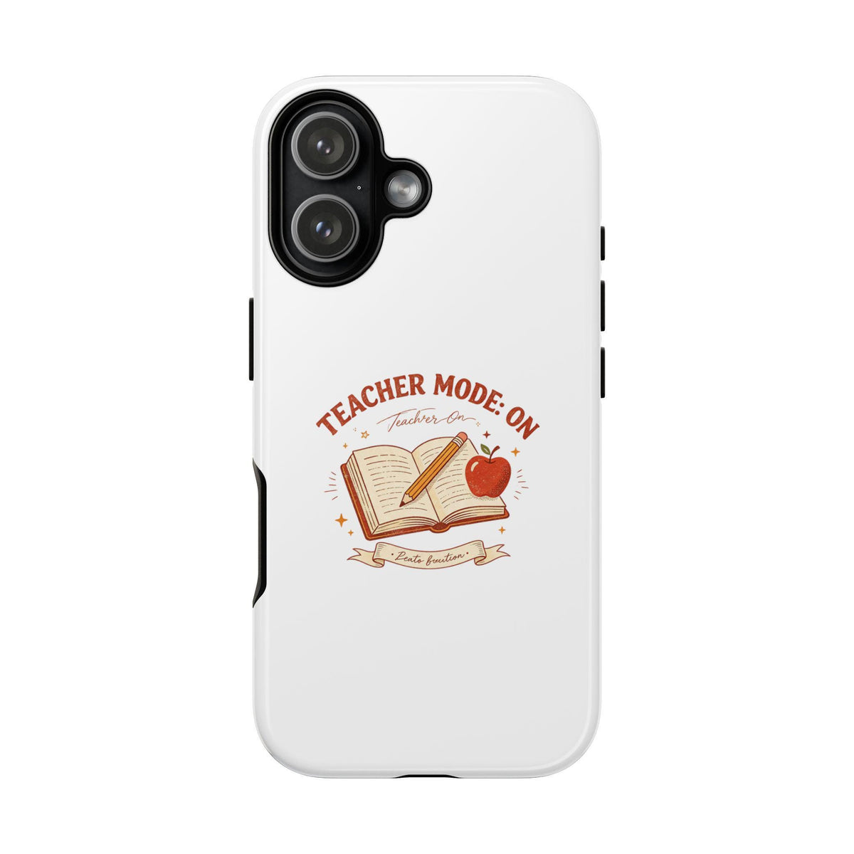Teacher Mode On Book And Apple Phone Case
