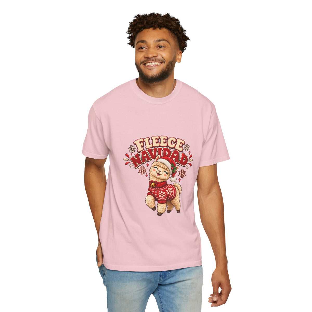 Fleece Navidad Tee — Cute Llama Christmas T-Shirt